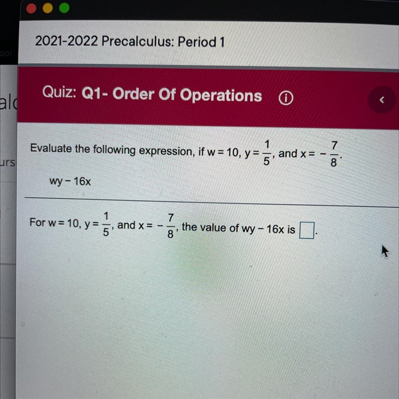 Evaluate the following expression-example-1