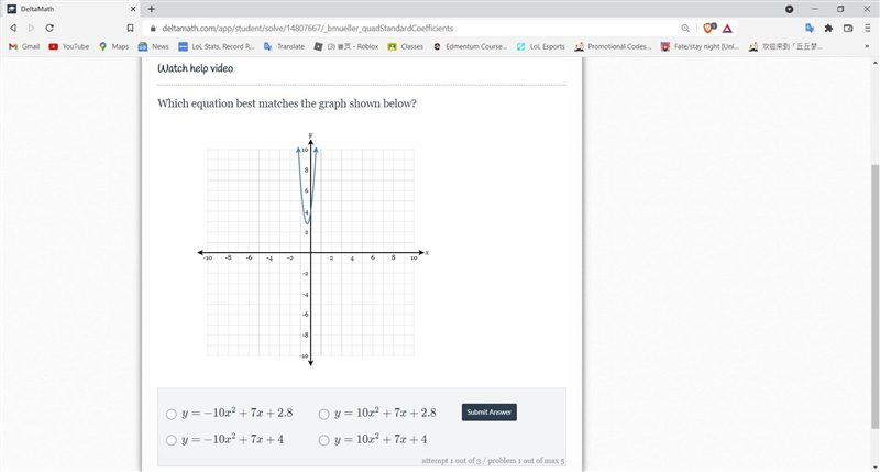 Which equation best matches the graph shown below?-example-1