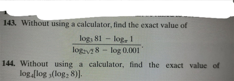 2 math problems! Find the exact value of: (in picture) Please someone help me, thank-example-1