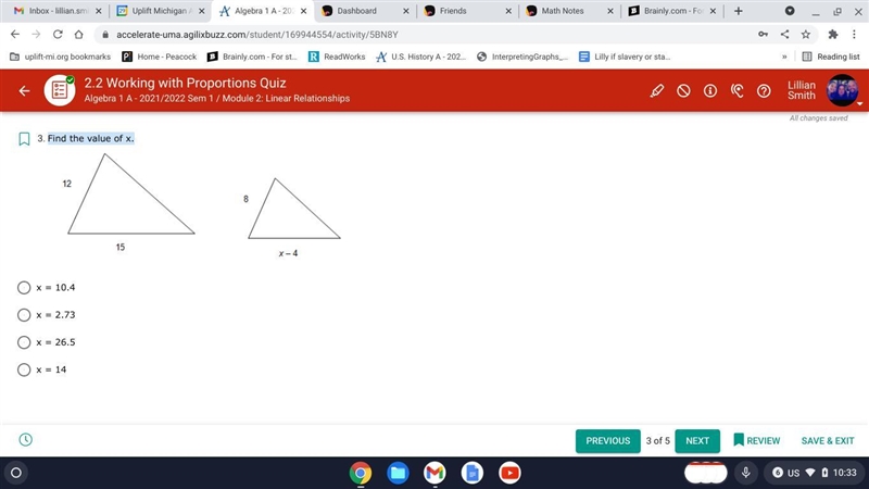 Find the value of x.-example-1