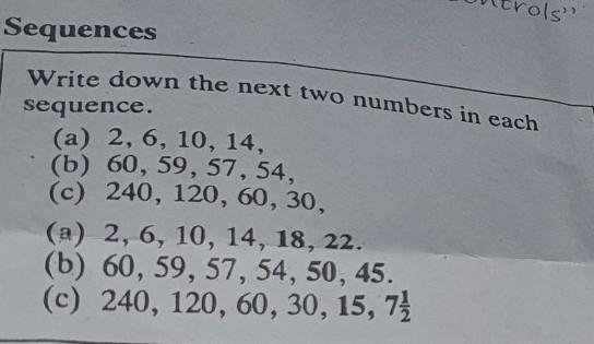 Add the missing sequence ​-example-1