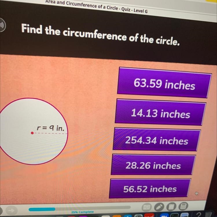 Find the circumference of the circle.-example-1