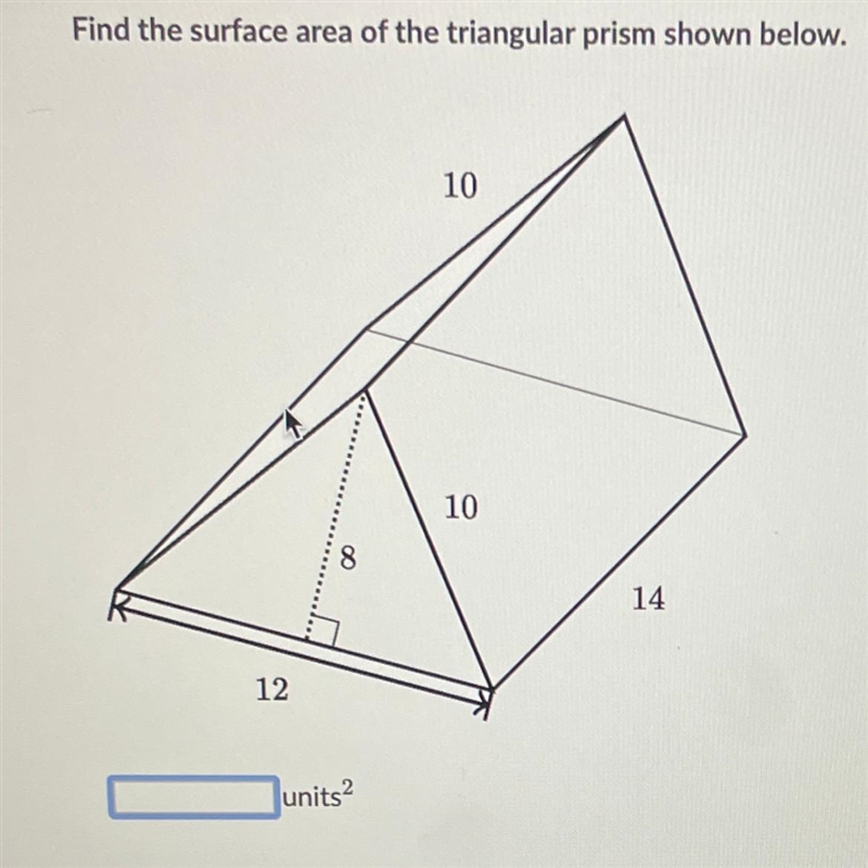 Find the surface area of the triangular prism below.-example-1