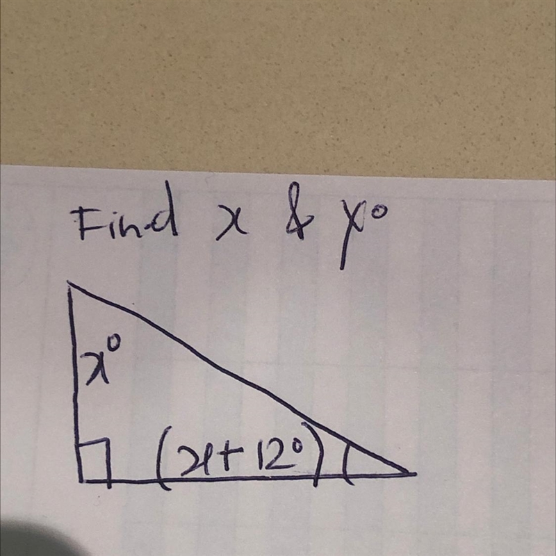 Find x and y from the triangle.-example-1