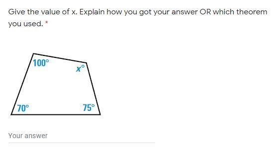 Give the value of x. Explain how you got your answer OR which theorem you used.-example-1