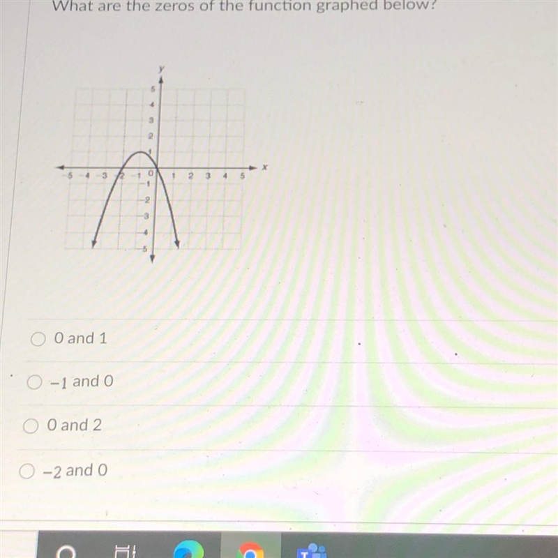 What are the zeros of the function graphed below?-example-1