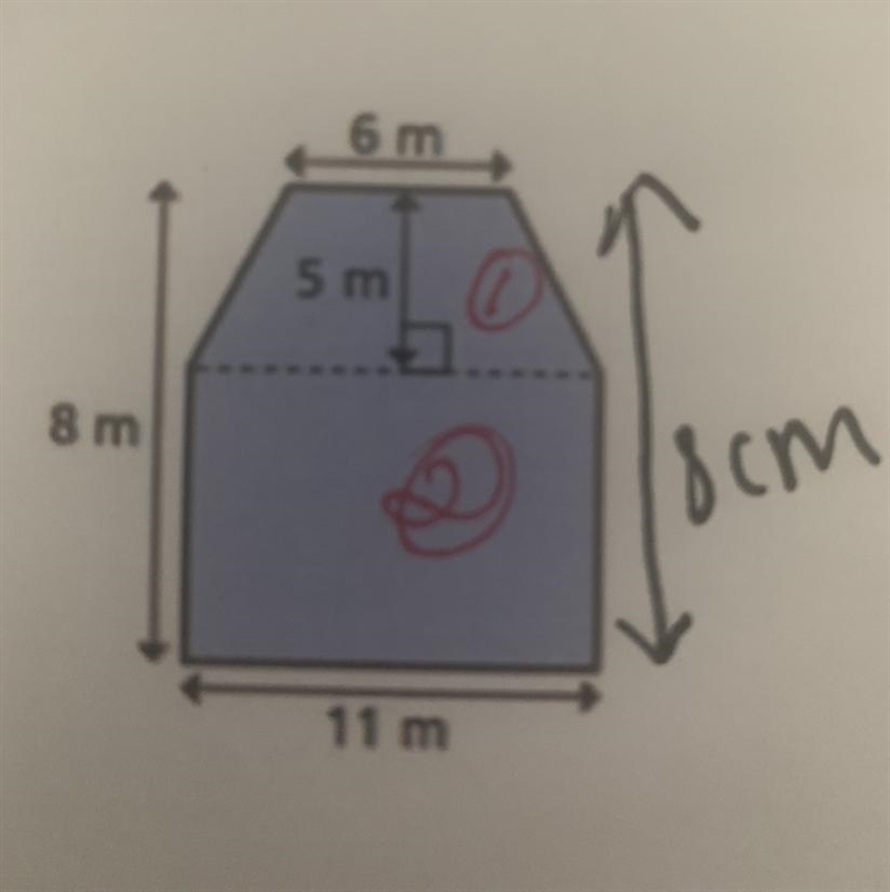 Work out the area of this shape-example-1