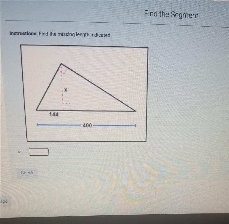 Find the missing length indicated​-example-1