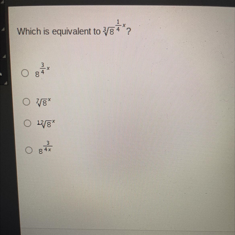 HELP TIMED Which is equivalent to ?-example-1