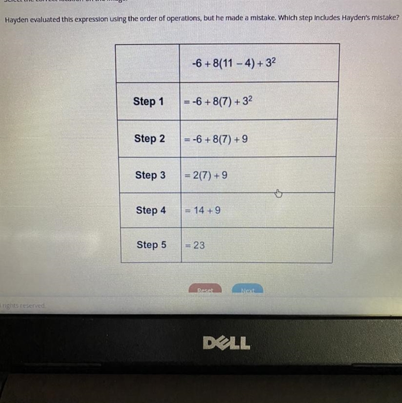 Hayden evaluated this expression using the order of operations, but he made a mistake-example-1