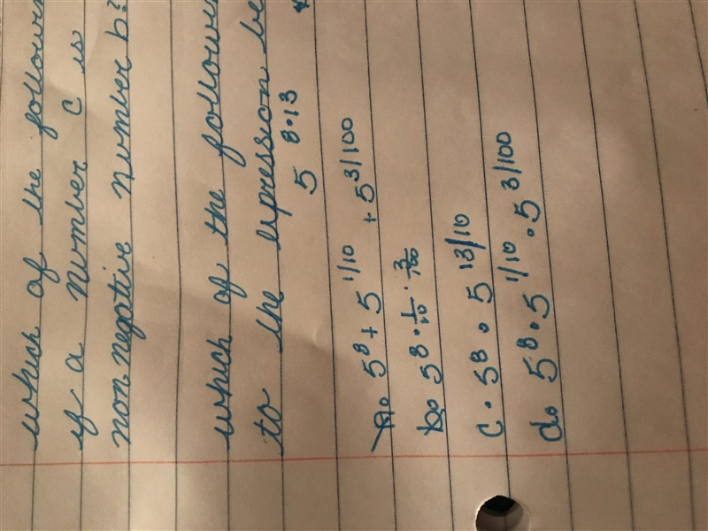 Which of the following is equivalent to the radical expression below? 5^8*13-example-1