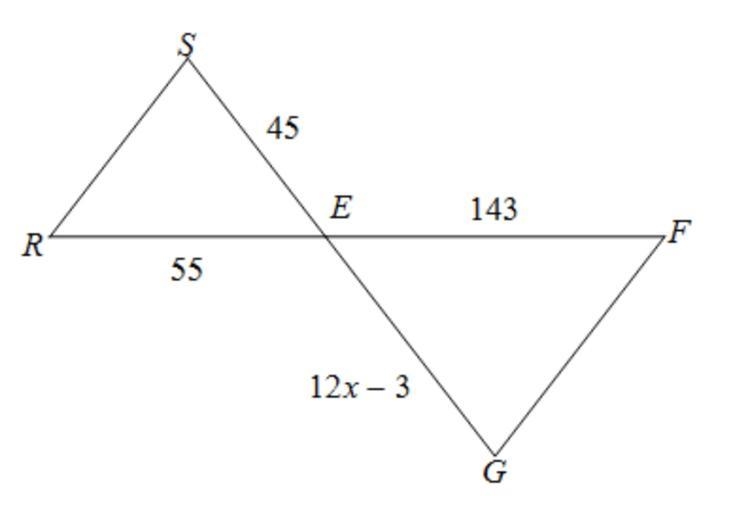 Solve for x. The triangles are similar.-example-1