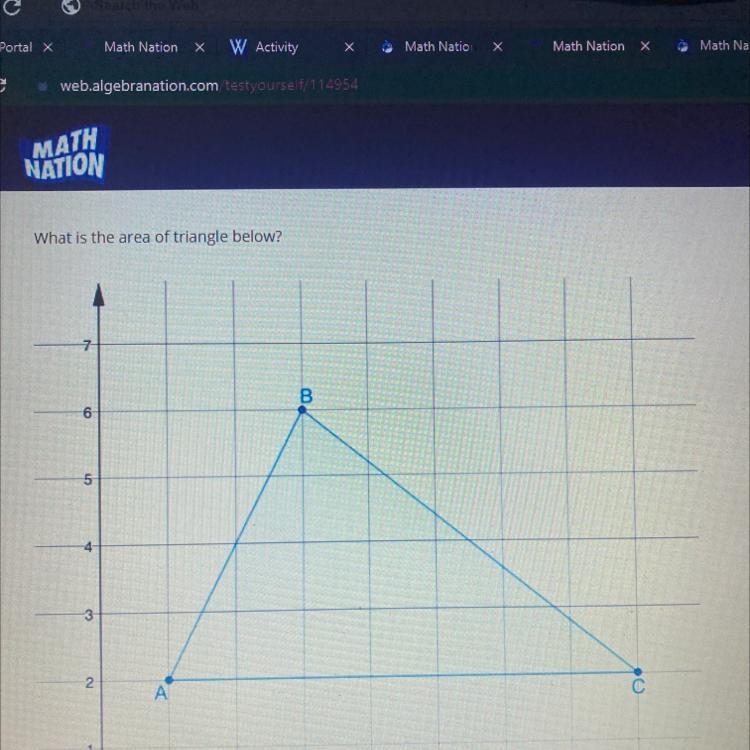 What is the area of triangle below?-example-1