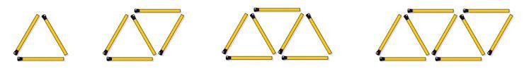 1) How many triangles will be formed by 13 matchsticks? 2) How many matchsticks will-example-1