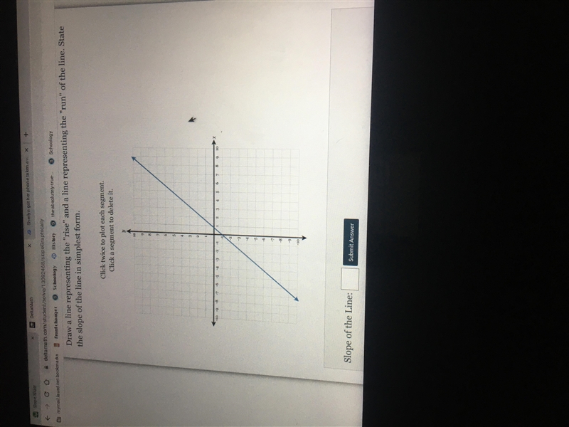 Can someone help me ? Finding the slope graphically! Please hurry-example-1