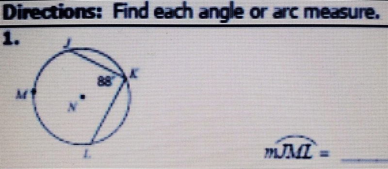 Find each angle or arc measure​-example-1