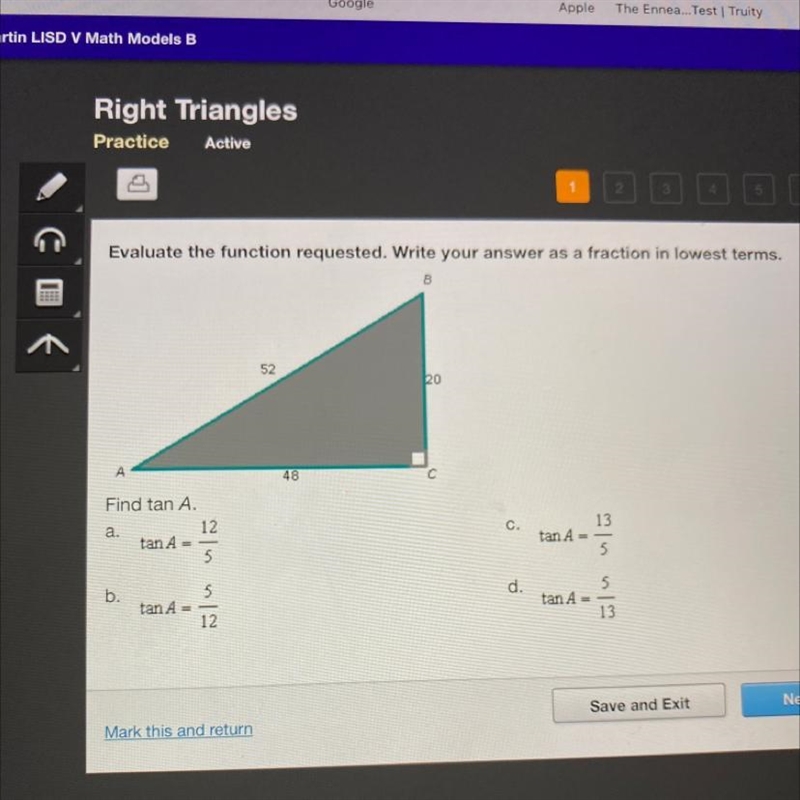 Evaluate the function requested. Write your answer as a fractic B f 52 20 A 48 Find-example-1