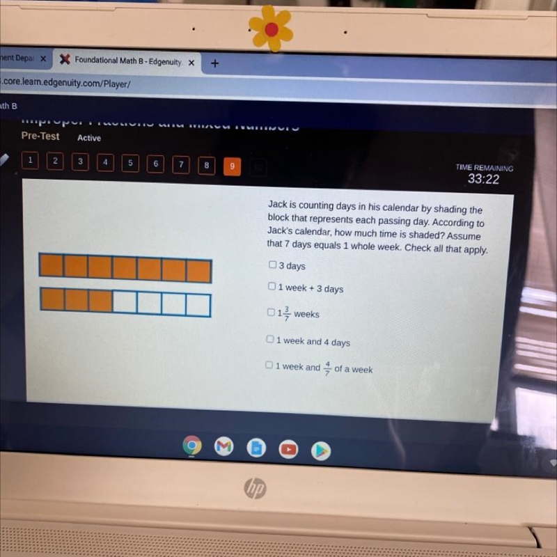 Jack is counting days in his calendar by shading the block that represents each passing-example-1