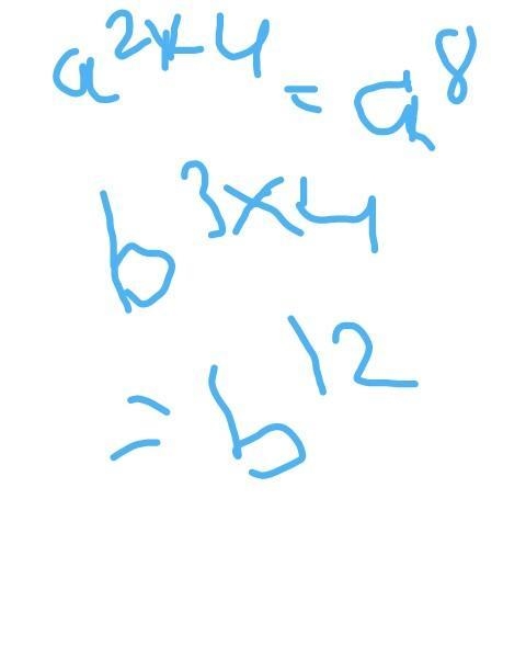 PLEASE HELP Find the product. (a²b³)⁴​-example-1