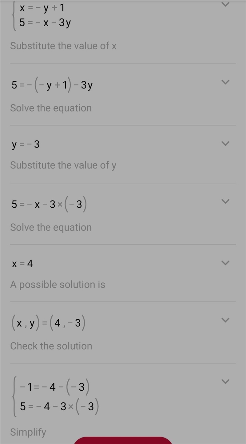 Solve the system of equations below using the inverse of matrix-example-1