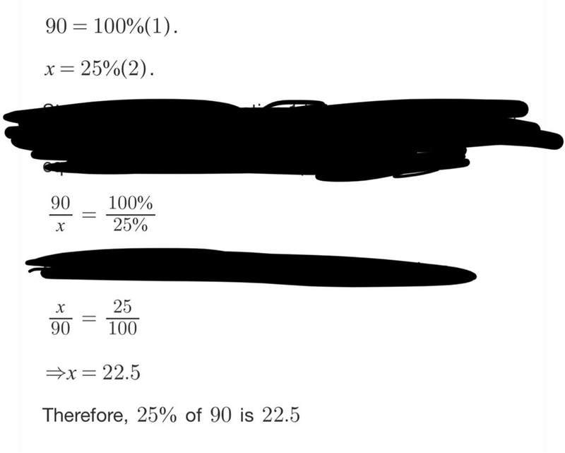 25% of £90 Work it out-example-1