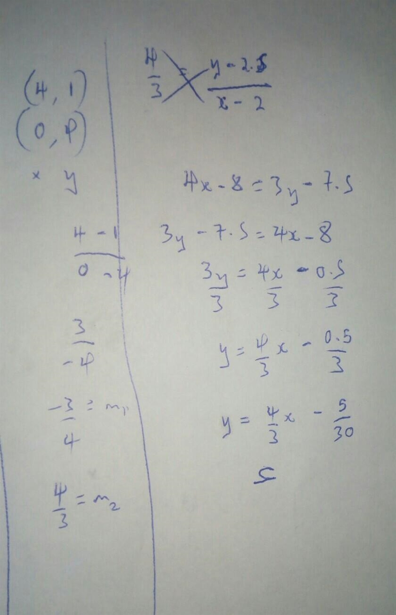 What is the equation of the perpendicular bisector of CB? A. 4 1 y=-x 3 6 B. 3 1 y-example-1