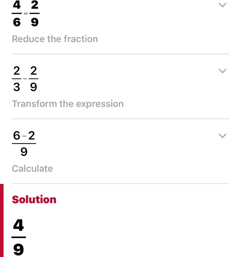 How can I solve this problem? 4/6 minus 2/9?-example-1