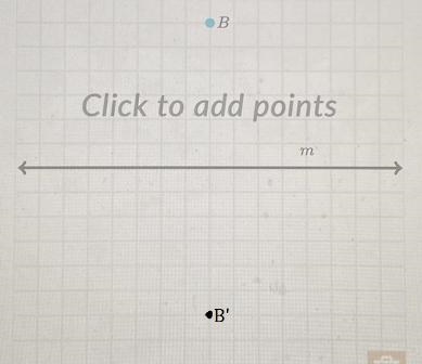 Plot the image of point B under a reflection across line m-example-1