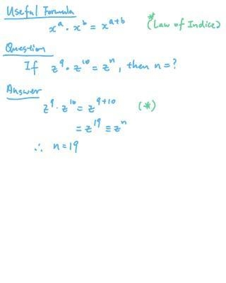 Find the value of {z}^9{ * {z}^10 = {z}^x ​-example-1