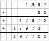 1997×99 in vertical method​-example-1