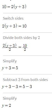 10=2(y + 3) what is y ?-example-1