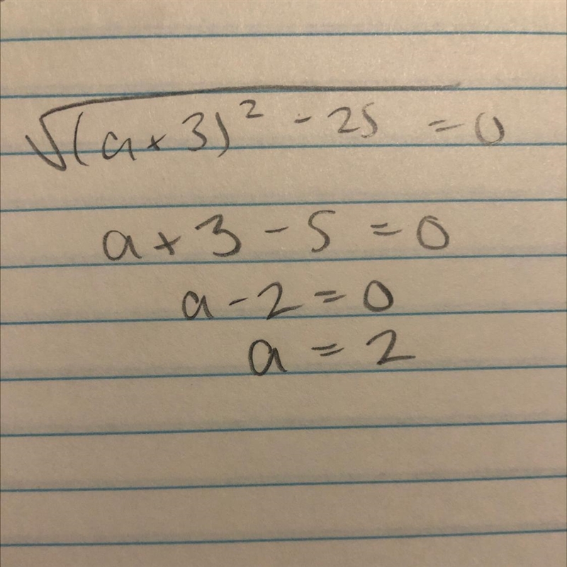 Find x (a+3)² - 25 = 0​-example-1