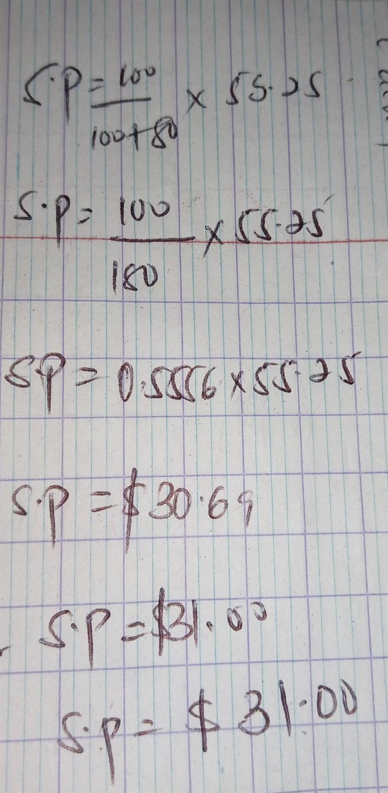 A department store sells a pair of shoes with an 80% markup. If she store bought the-example-1