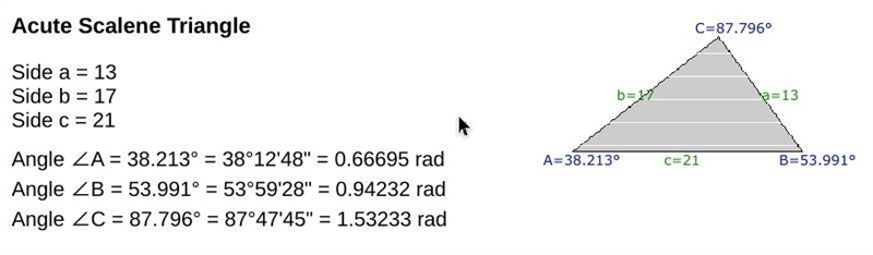 The three sides of AXYZ measure 13 feet, 17 feet, and 21 feet. IS AXYZ an acute, right-example-1