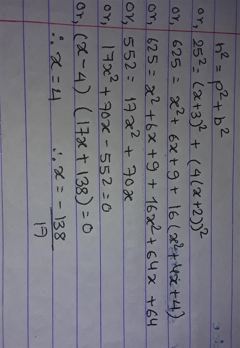 Could someone please solve this using a^2+b^2=c^2-example-1