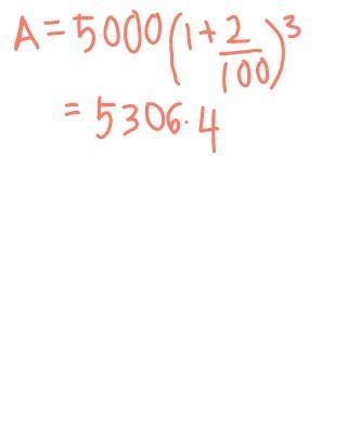 Jo invest 5000 at a rate of 2% per year compound interest.calculate the value of her-example-1