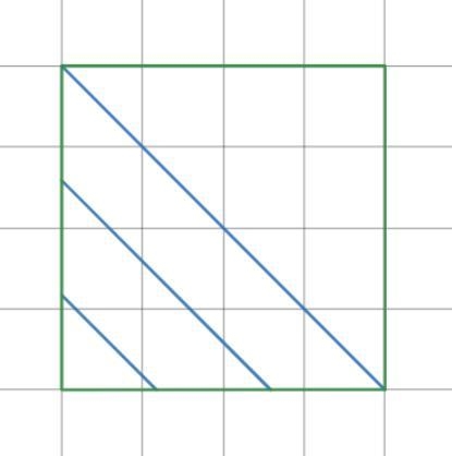 A 4 x 4 x 4 wooden cube has been assembled using unit cubes. If it is cut at 45 degrees-example-2