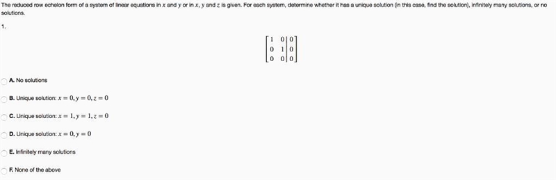 The reduced row echelon form of a system of linear equations in x and y or in x, y-example-1