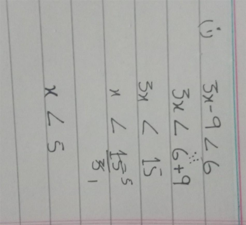 Please answer this problem 3x−9<6-example-1