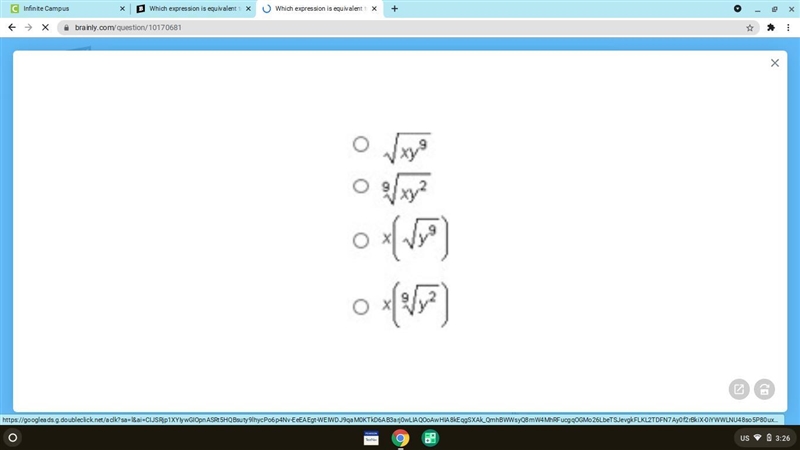 Which expression is equivalent to Xy2/9-example-1