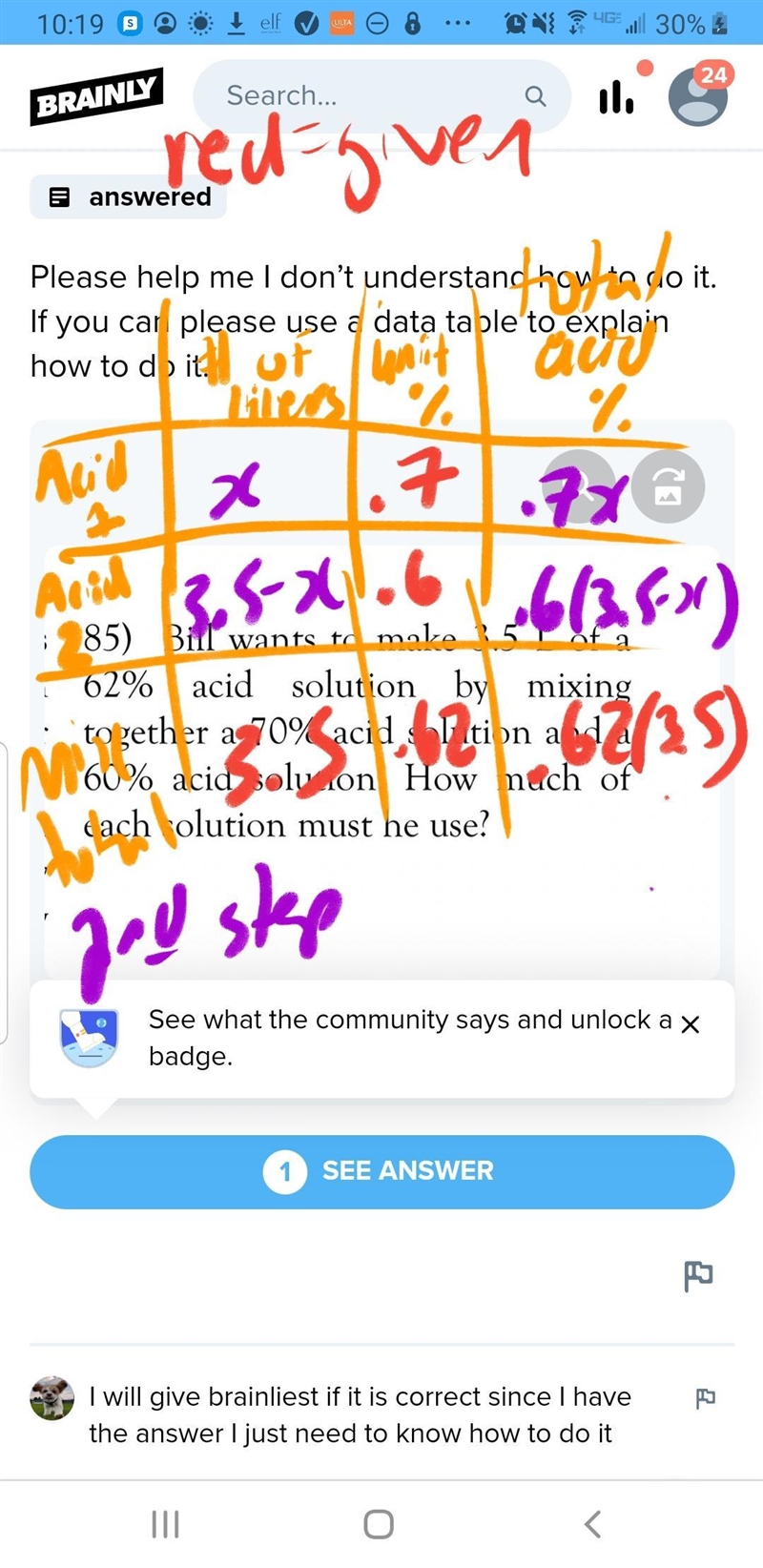 Please help me I don’t understand how to do it. If you can please use a data table-example-1