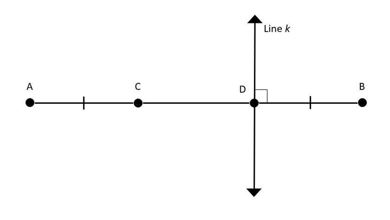 100 points!! Construct a diagram based on the following rules: Points A, B, C, and-example-1