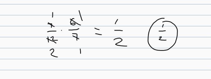 What is 7/12 × 6/7 Please explain ​-example-1