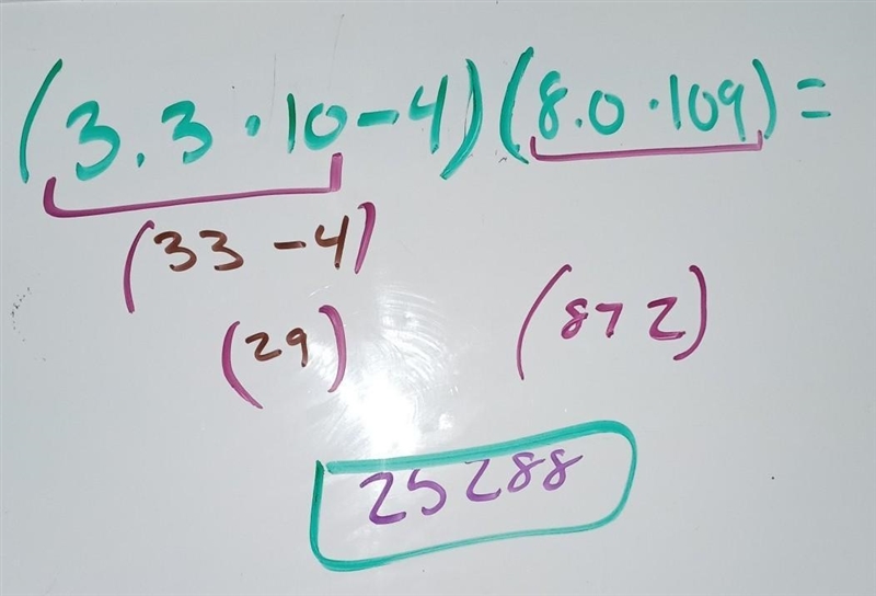 Calculate the product below and give your answer in scientific notation. (3.3 x 10-4) (8.0 x-example-1