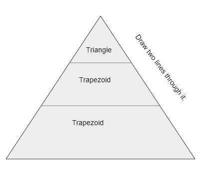 How to make a triangle and 2 trapezoids out of a triangle-example-1