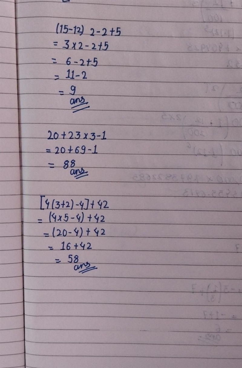 (15-12)2-2+5= 20+23×3-1= [4(3+2)-4]+42-example-1