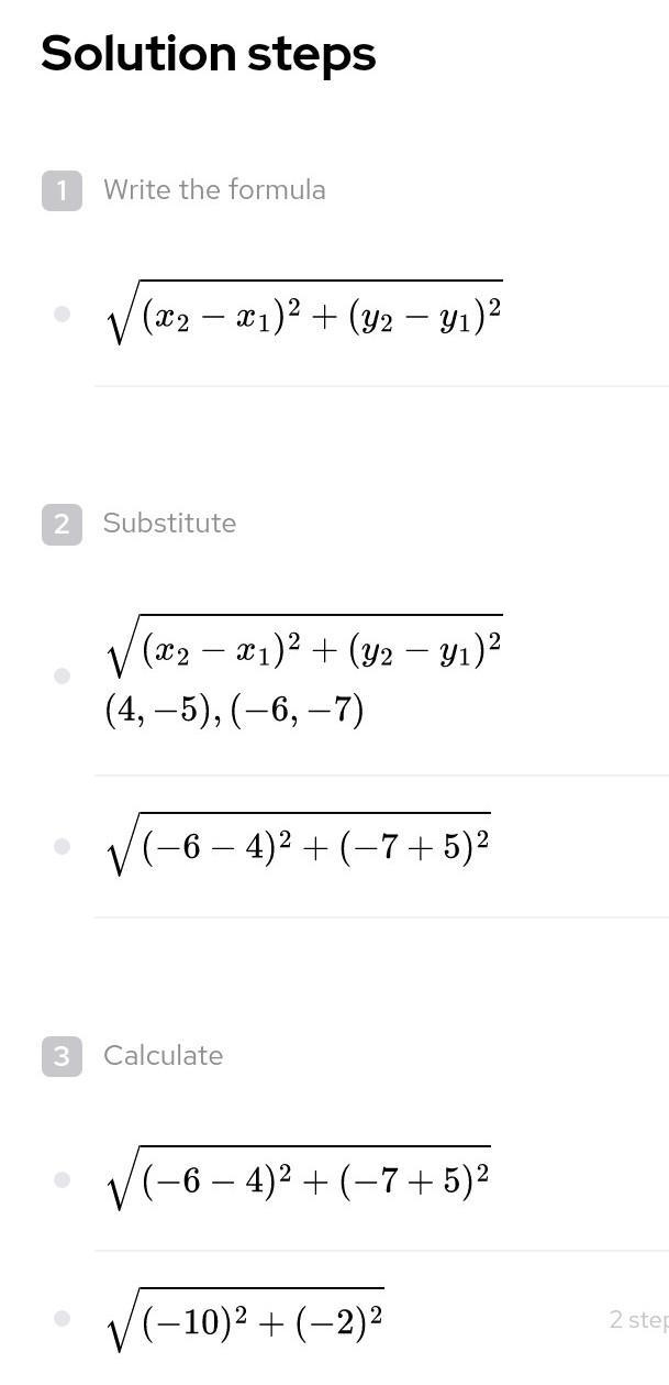 Find the distance between the points A (4 , -5) and B ( -6 , -7) Class : 7 Subject-example-1