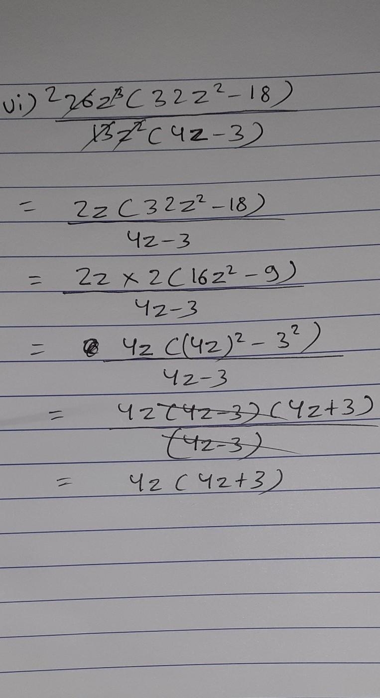 Factorise the expressions and divide them as directed.​-example-2