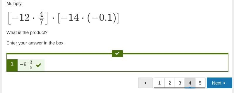 Multiply. [−12⋅47]⋅[−14⋅(−0.1)] What is the product?-example-1