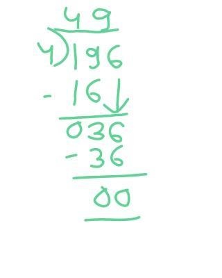 Find the quotient of -196/4-example-1